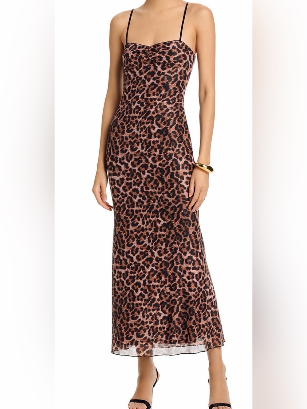 Aqua NWT Leopard Mesh Maxi Dress size large